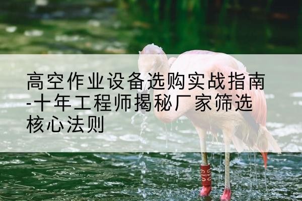 海陵剪叉式升降机厂家-高空作业设备选购实战指南-十年工程师揭秘厂家筛选核心法则