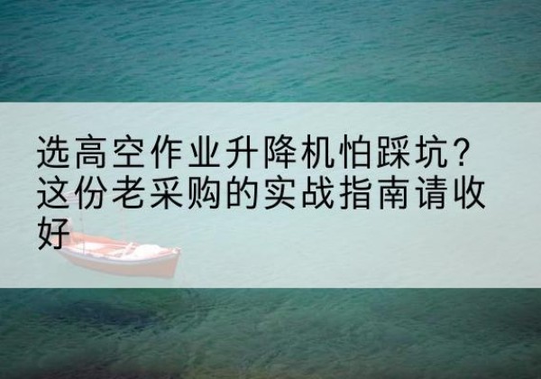 海陵高空作业升降机厂家推荐-选高空作业升降机怕踩坑？这份老采购的实战指南请收好